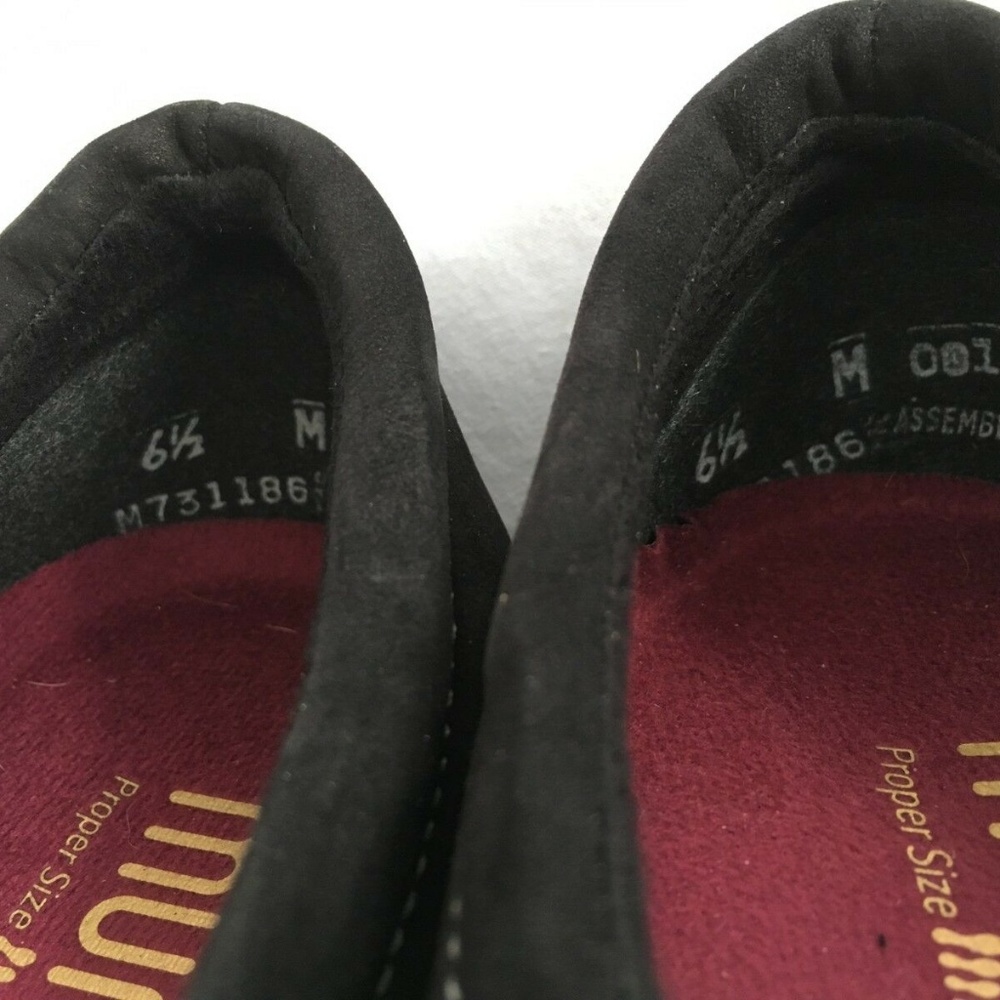 Munro Pia Black Nubuck  Mary Jane Wedge Size 6.5 M - Picture 7 of 8
